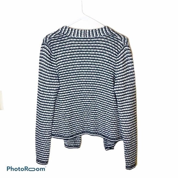 Chico’s Striped No Closure Cardigan Sz 1 Small - Picture 2 of 6